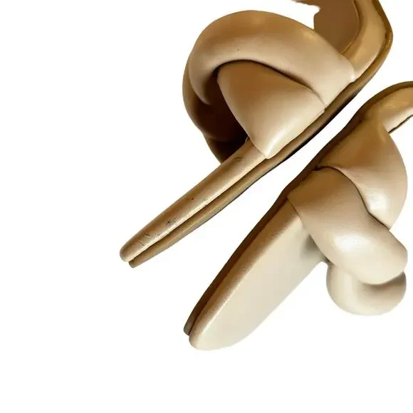 Open Edit Women's Remmy Beige Braided Twist
Strappy Sandals Size 9 - Picture 4 of 7